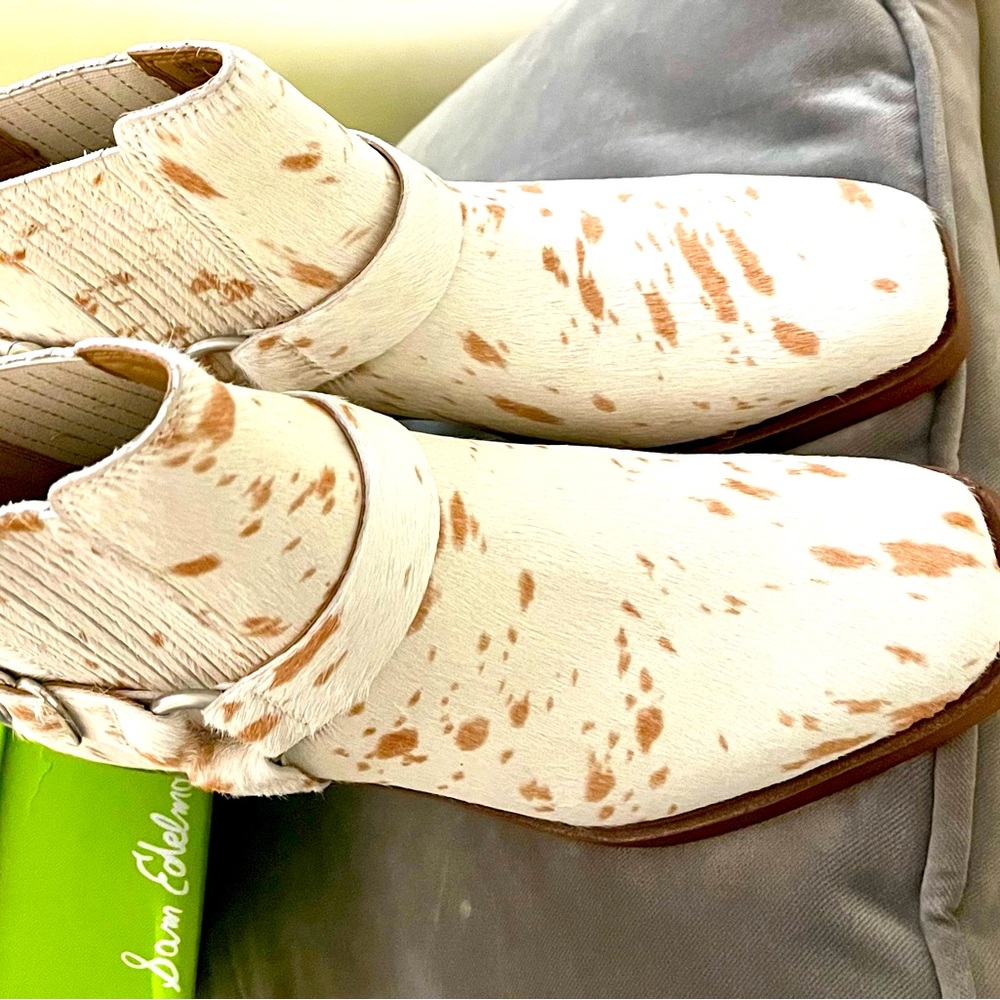 Sam Edelman pony hair leather booties NIB fabulous!! Sz 7.